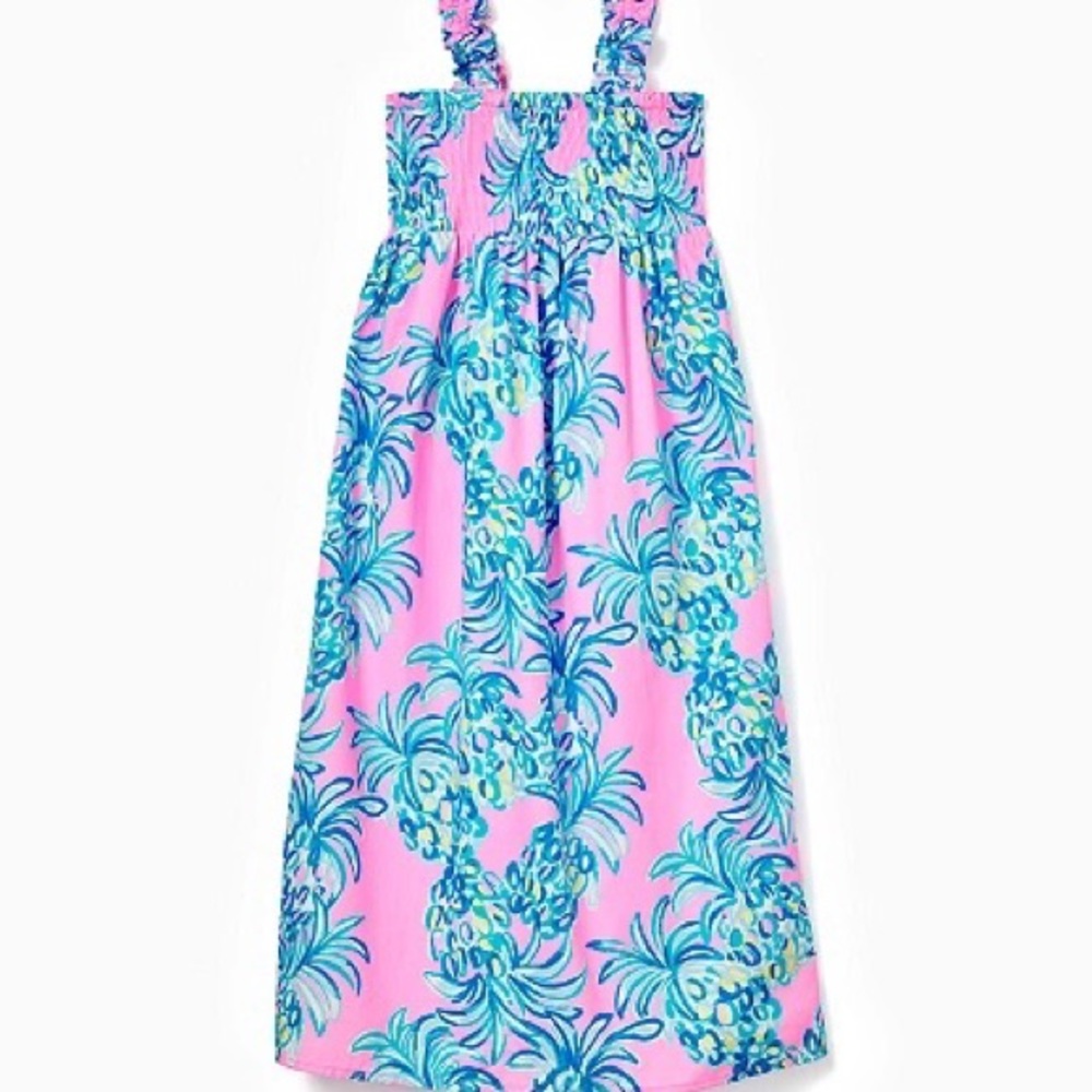 Lilly Pulitzer Girls Jeanie Maxi Dress Pelican Pink Size 7